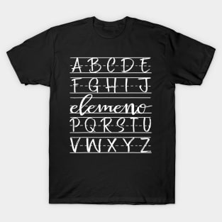 Elemeno  Teacher Apreciation Alphabet Gifts For Teachers T-Shirt